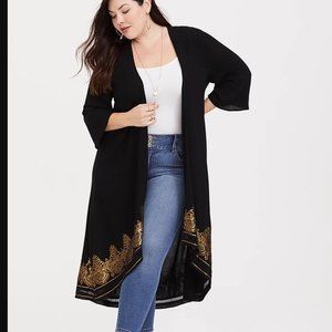 Gorgeous Torrid Duster Kimono W/ Sequins